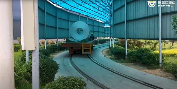 Automatic steel coil transfer car for aluminium and steel factory transporter